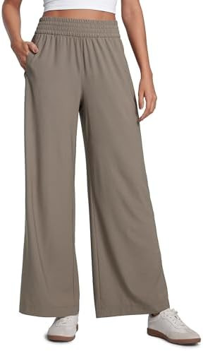 CRZ YOGA Lightweight Drapey Wide Leg Casual Pants for Women 30" - Flowy Travel Work Loose Fit Sum... | Amazon (US)