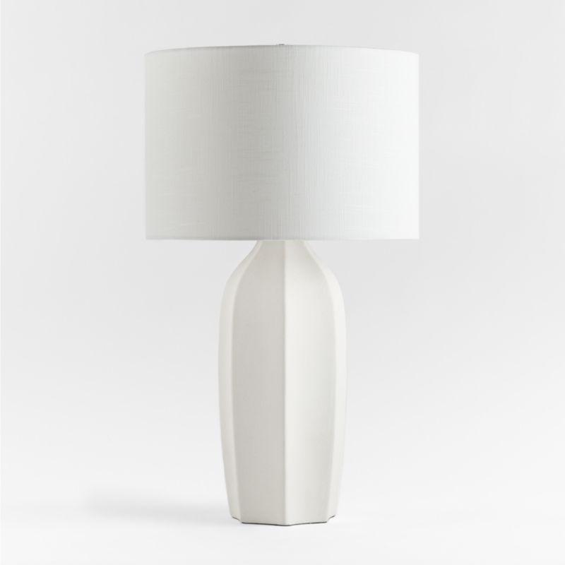 Amaryllis Large White Ceramic Table Lamp Bedroom Lighting | Crate & Barrel | Crate & Barrel