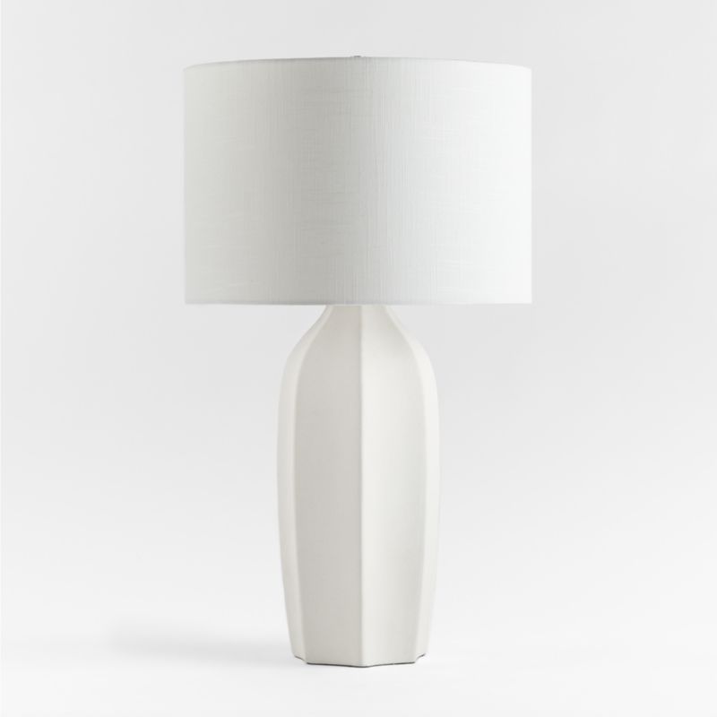 Amaryllis Large White Ceramic Table Lamp | Crate & Barrel | Crate & Barrel