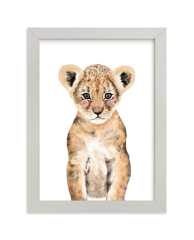"Baby Animal Lion" - Art Print by Cass Loh. | Minted