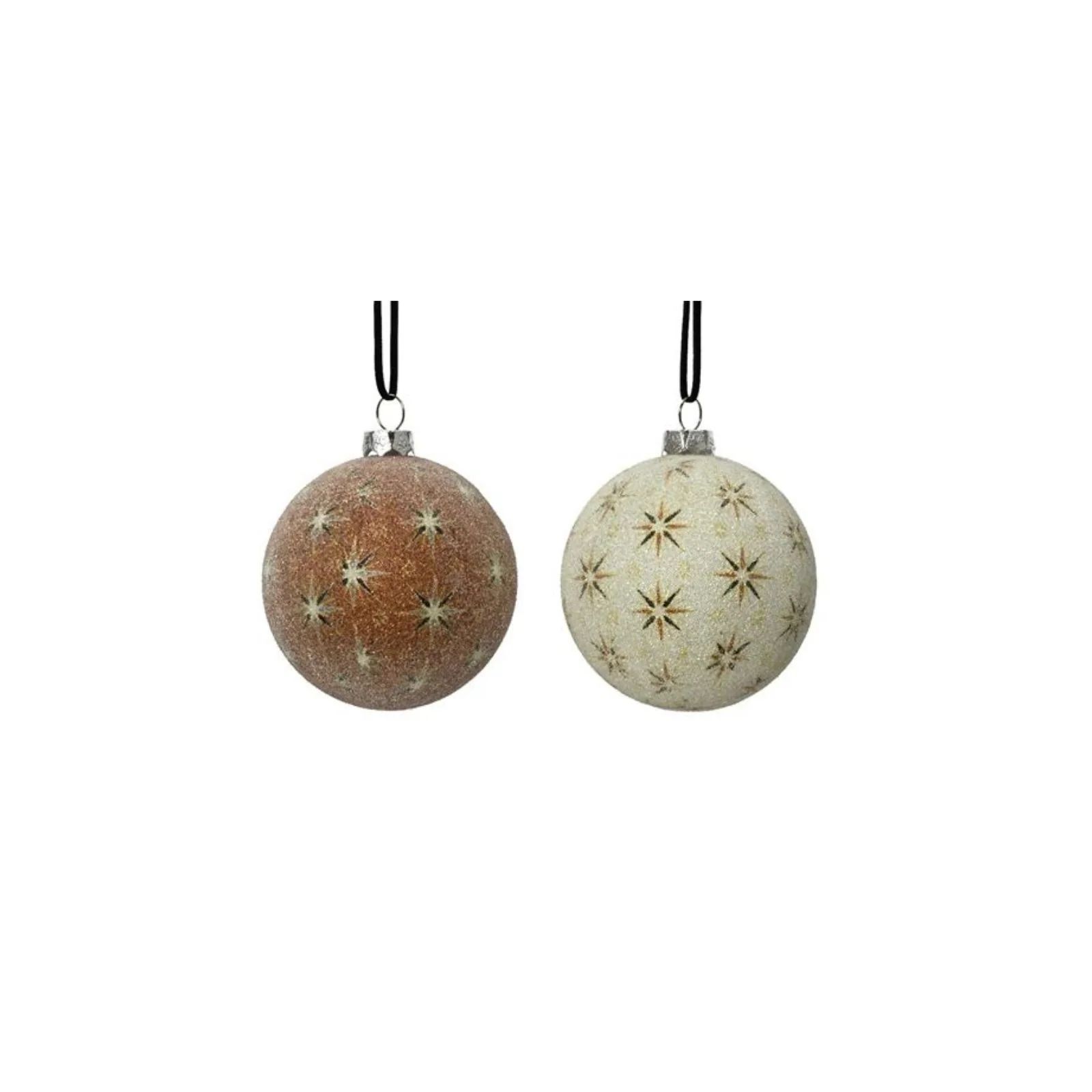 Neutral Beaded Star Ornament Set | Brooke and Lou