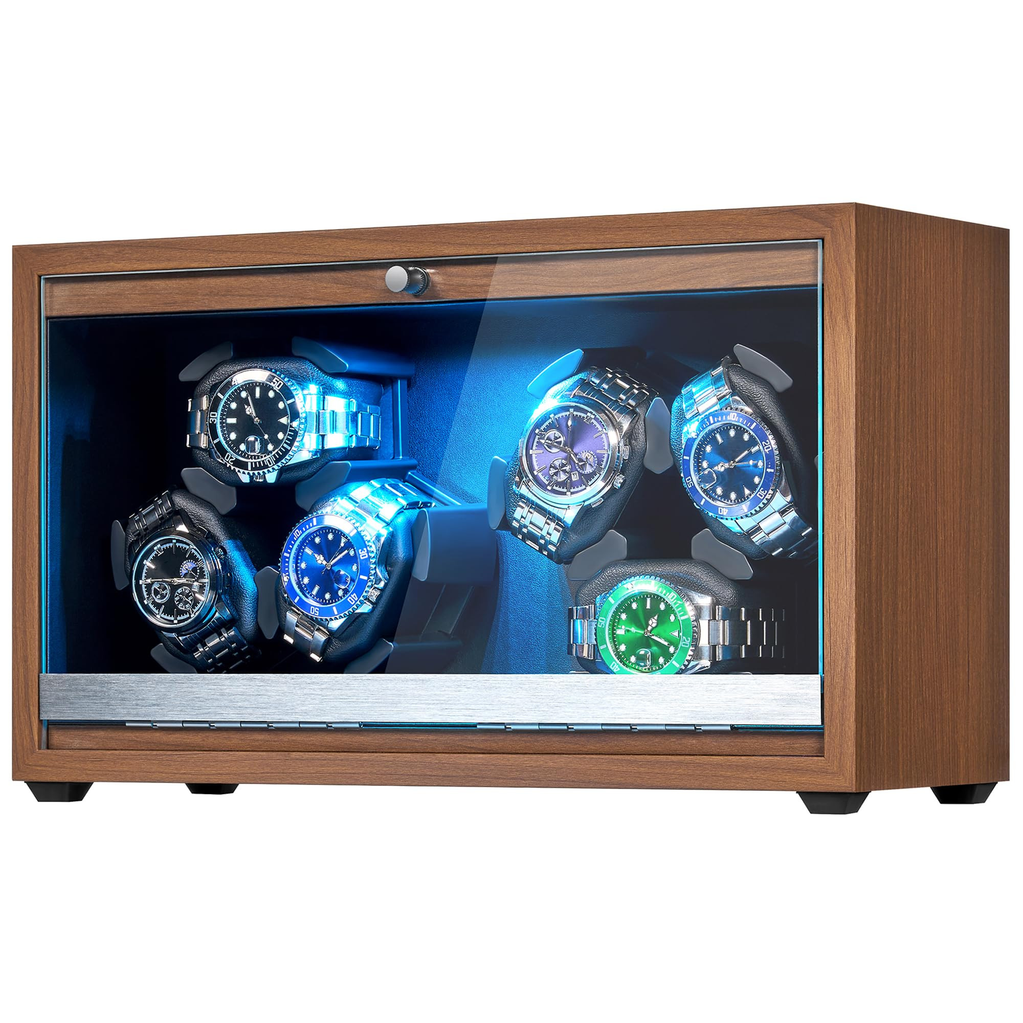 ANWBROAD Watch Winder 6 with LED and Super Quiet Motor 4 Rotating Modes Watches Winder box Watch ... | Amazon (US)