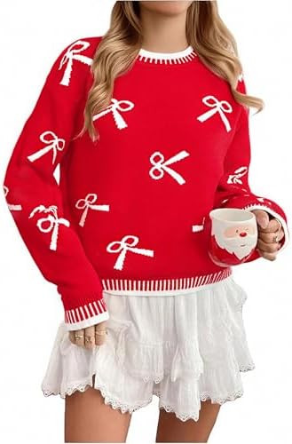 LUKYCILD Valentines Sweater Women Love Heart Sweatshirt Valentine Day Love Sweaters Cute Knitted ... | Amazon (US)