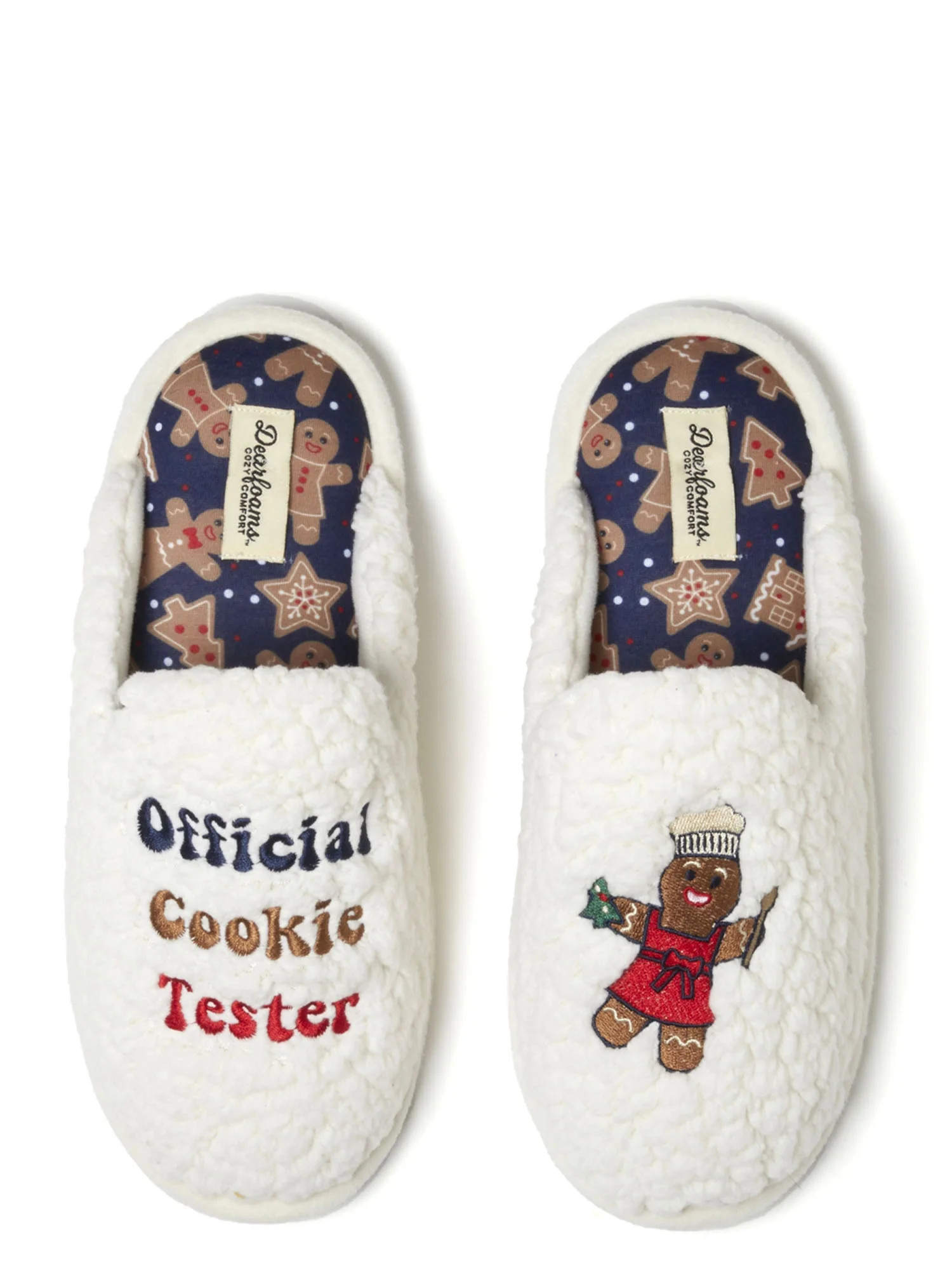 Dearfoams Cozy Comfort Unisex Cookie Tester Scuff Slippers | Walmart (US)