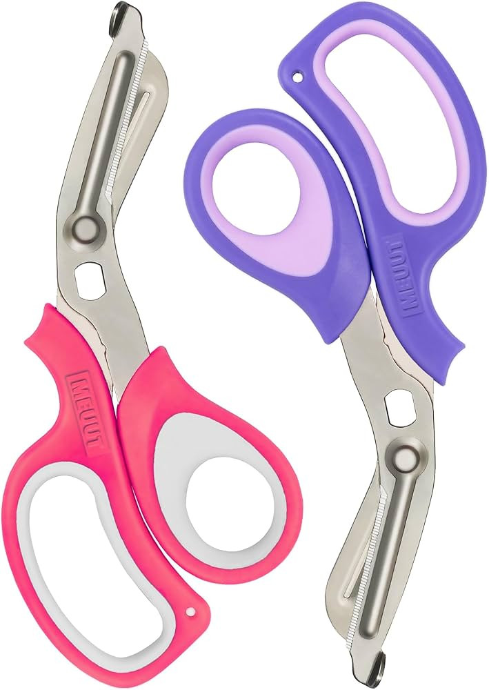 MEUUT 2 Pack Medical Scissors Titanium-coated Trauma Shears -8 inch Heavy Duty Bandage Scissors S... | Amazon (US)