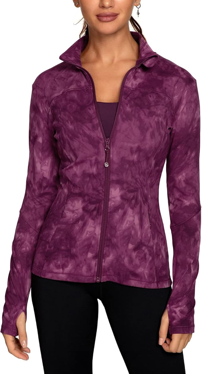 GYM RAINBOW Workout Jackets for Women, Full Zip Slim Fit Lightweight Athletic Running Sports Trac... | Amazon (US)