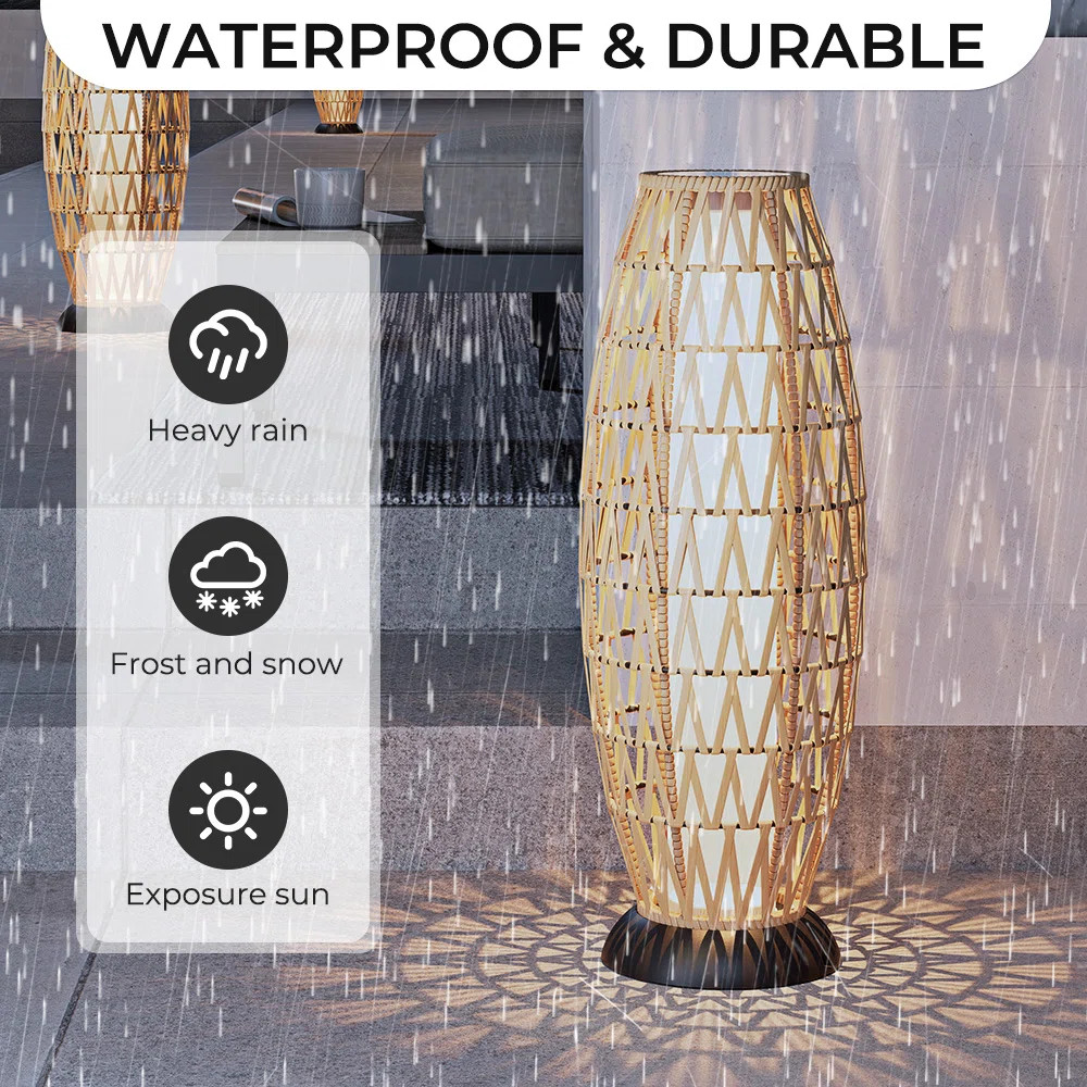 Austin 29" Solar Powered Integrated LED Outdoor Floor Lamp | Wayfair North America