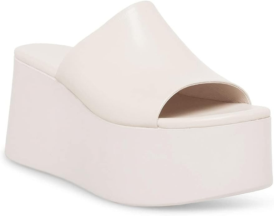 Minshluu Womens Platform Wedge SIides Sandals Open Toe Slip on Lightweight Wedges Sandal | Amazon (US)