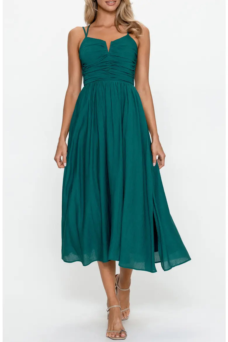 Smocked Strappy Midi Dress (Women) | Nordstrom | Nordstrom