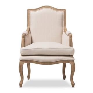 Baxton Studio Alarica Beige Fabric Arm Chair 28862-6020-HD - The Home Depot | The Home Depot