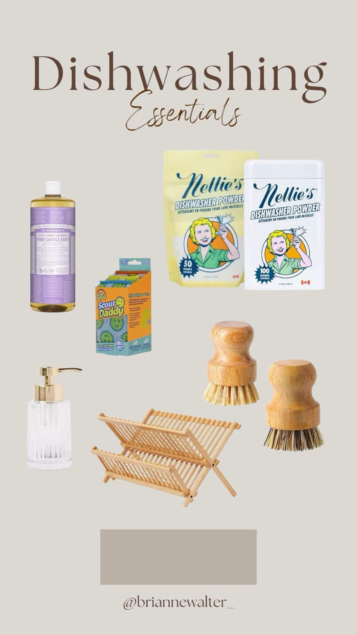 My favourite non toxic dishwashing essentials! 

Pretty and practical kitchen home finds, Nellie’s dishwasher detergent, Castile soap, scrub daddy, bamboo drying rack, soap pump

#LTKSaleAlert #LTKFindsUnder50 #LTKHome
