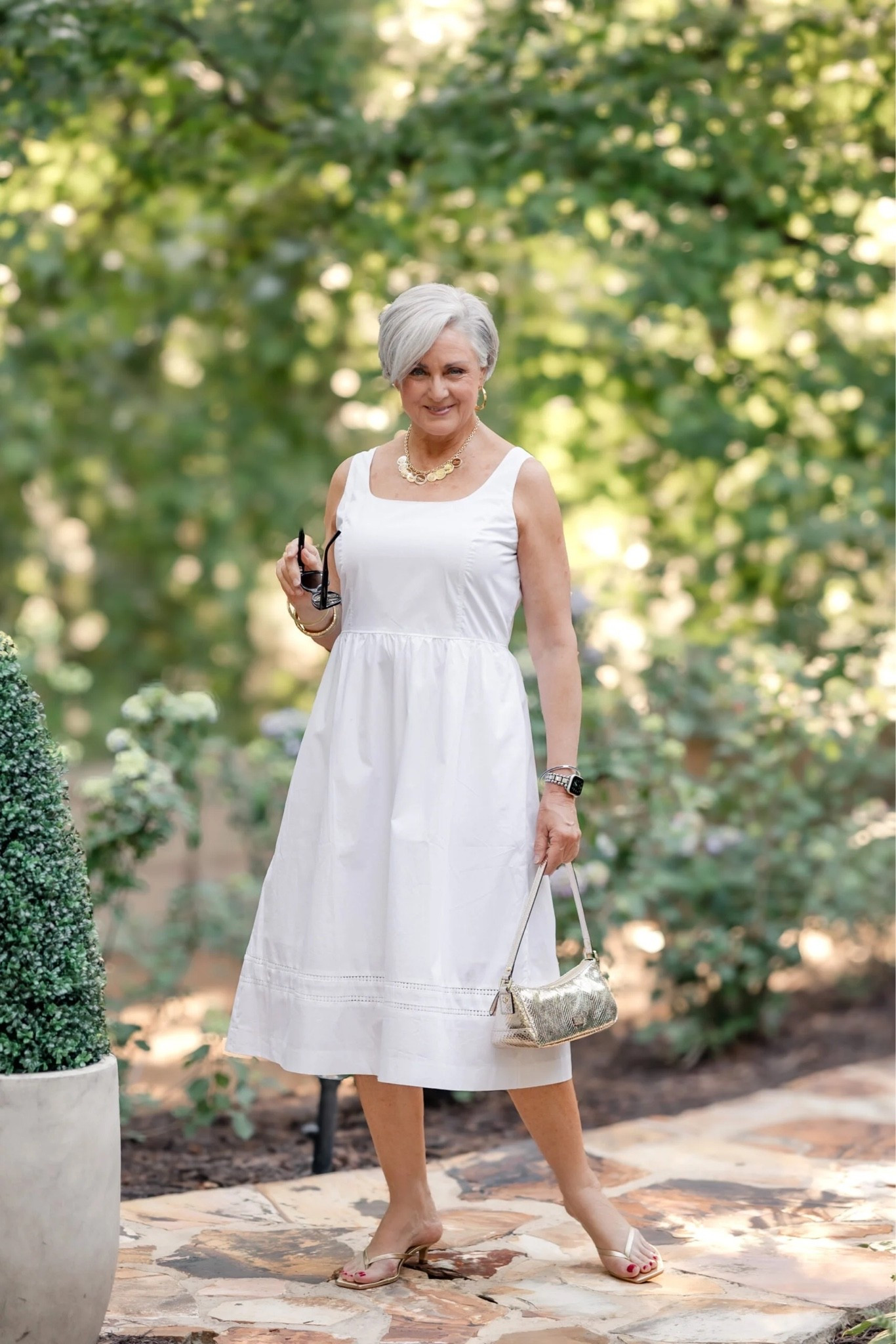 The perfect white midi dress 🤍

#LTKOver40 #LTKSeasonal #LTKootd
