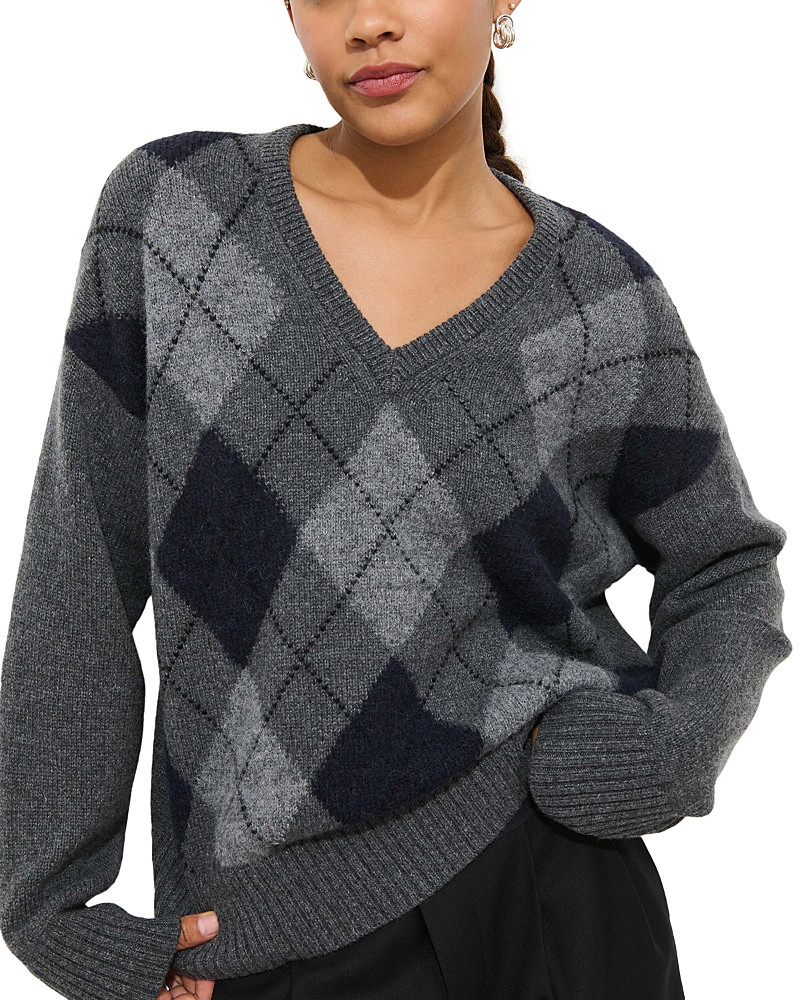 Alex Mill Campbell Argyle V Neck Sweater | Bloomingdale's (US)