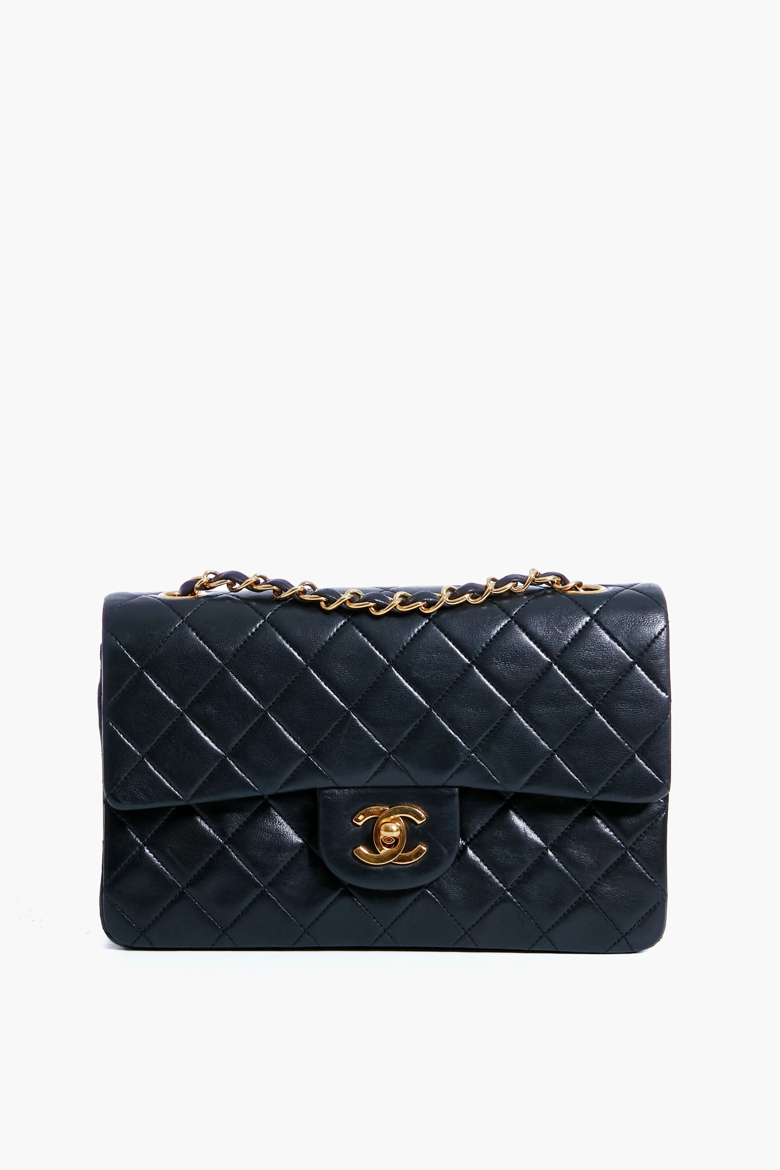 CHANEL Black Lambskin Flap Shoulder Bag | Tuckernuck (US)
