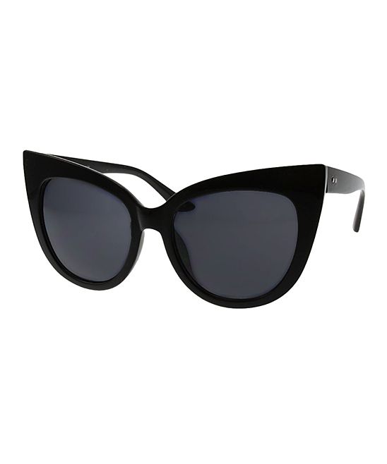 V by Vye Women's Sunglasses BLACK - Black Cat-Eye Sunglasses | Zulily