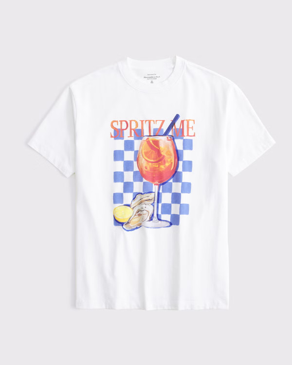 Women's Oversized Spritz Graphic Tee | Women's Vacation Shop | Abercrombie.com | Abercrombie & Fitch (US)