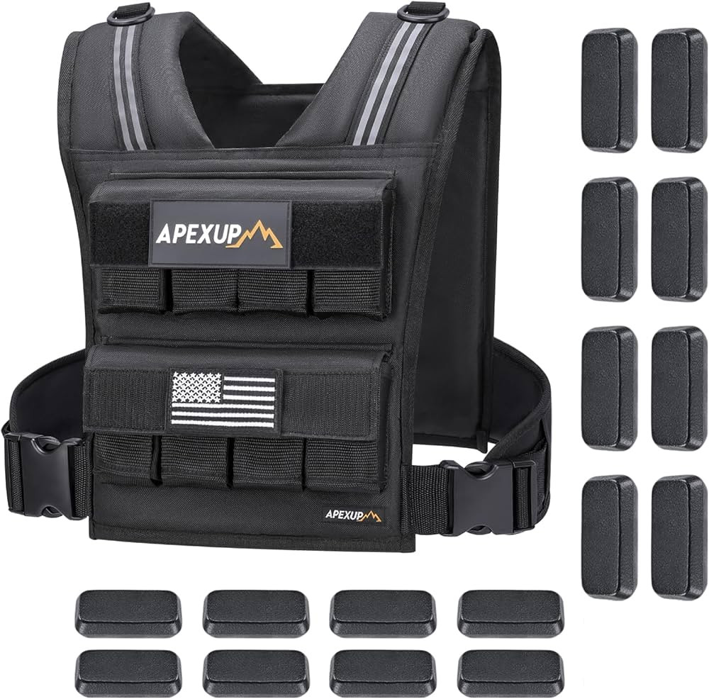 APEXUP Weighted Vest Men, Adjustable Weight Vest for Running | Amazon (US)