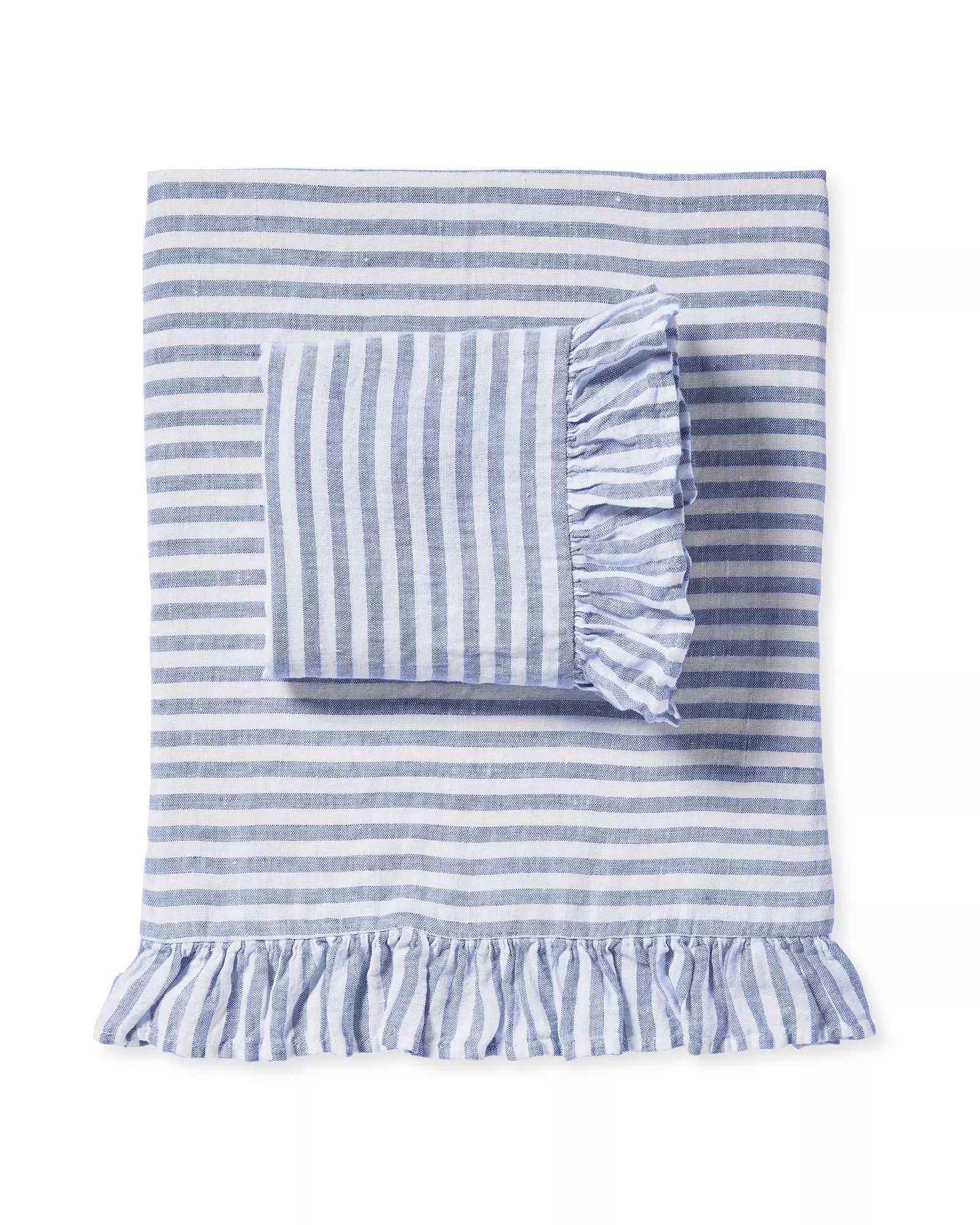 Nantucket Stripe Linen Sheet Set | Serena and Lily