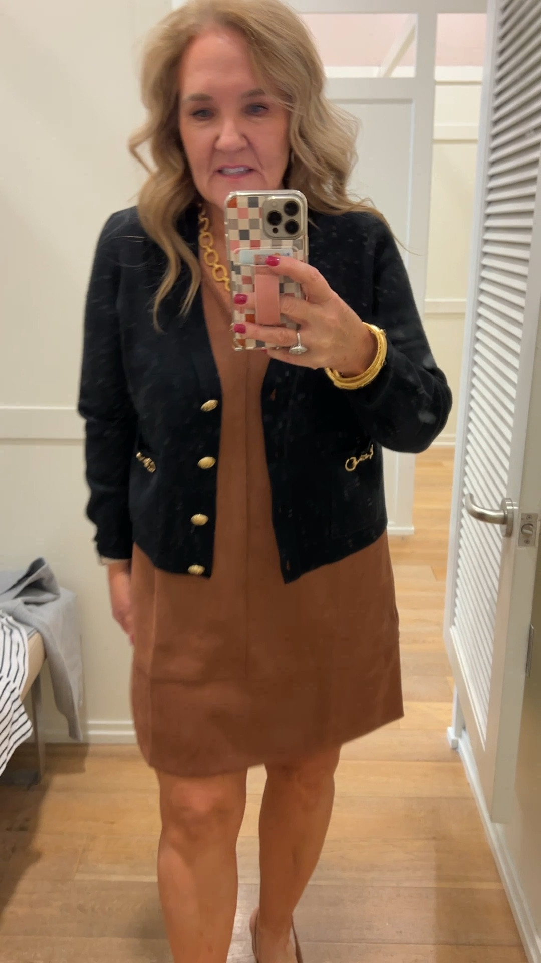 Another Loft find!!! 40% off! 

First, this lady jacket cardigan is super good quality. I’m in a medium. 

The faux suede jumper is lightweight and soft. Cute either way flats and sneakers too. I’m wearing an 8. It does run generous. 

I’ll link some favorite slingbacks. For me, they are a classic and I love wearing them. These san Edelman come in lots of colors! 

Work outfit loft black sweater suede dress fall dress teacher outfit 

#LTKCon #LTKMidsize #LTKSaleAlert