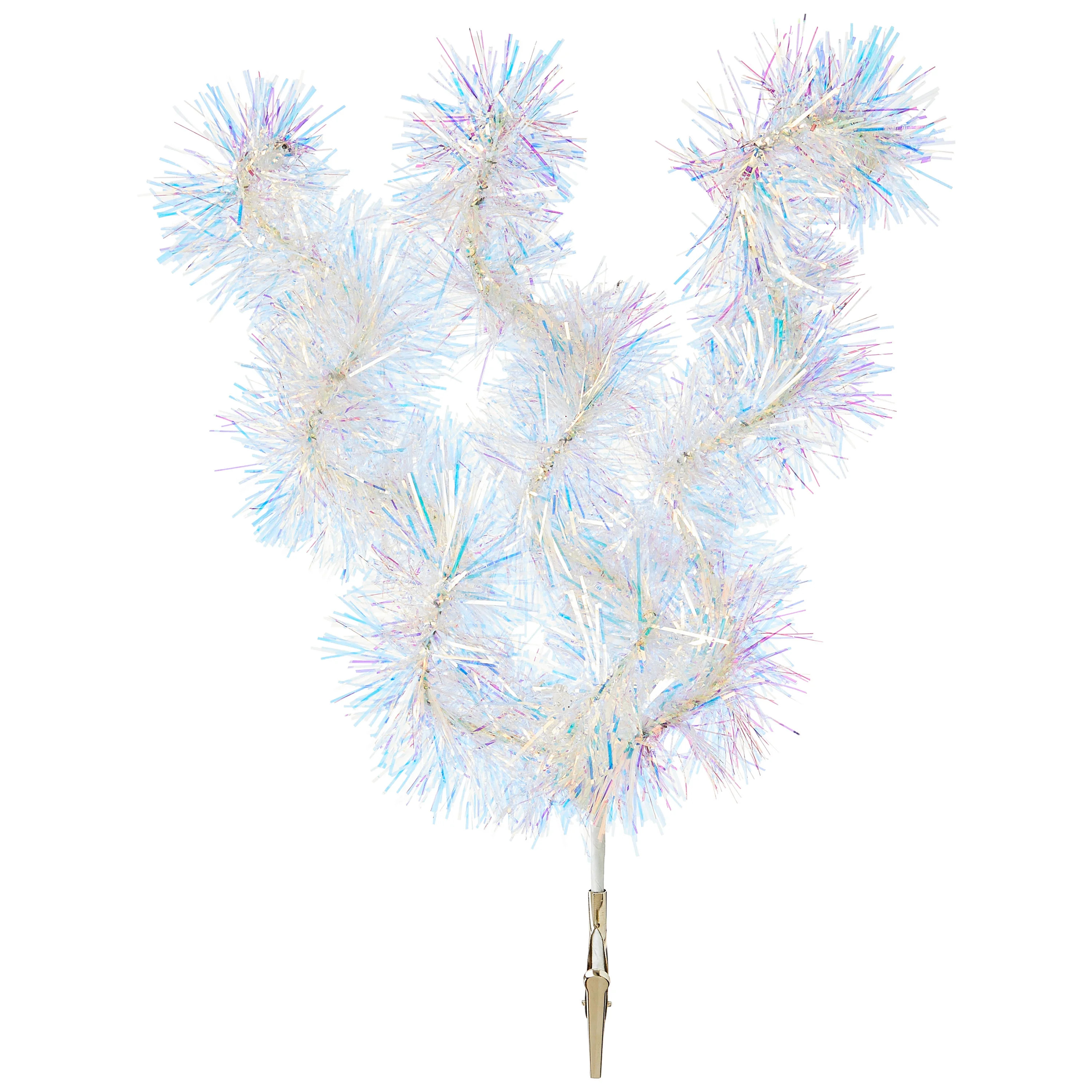 Tinsel Christmas Clip Ornament, Iridescent, 8", by Holiday Time | Walmart (US)