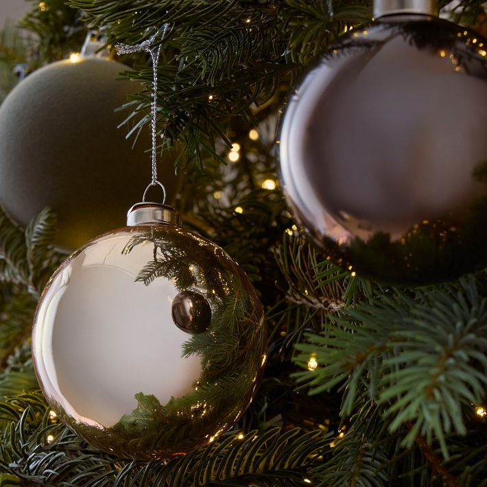 Medium Glass Ball Ornaments (Set of 9) - Neutrals | West Elm (US)