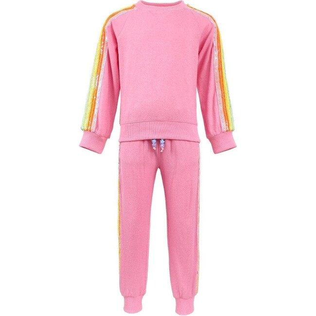 Lola + The Boys | Pink Rainbow Sequin Set (Multicolor, Size 6Y) | Maisonette | Maisonette