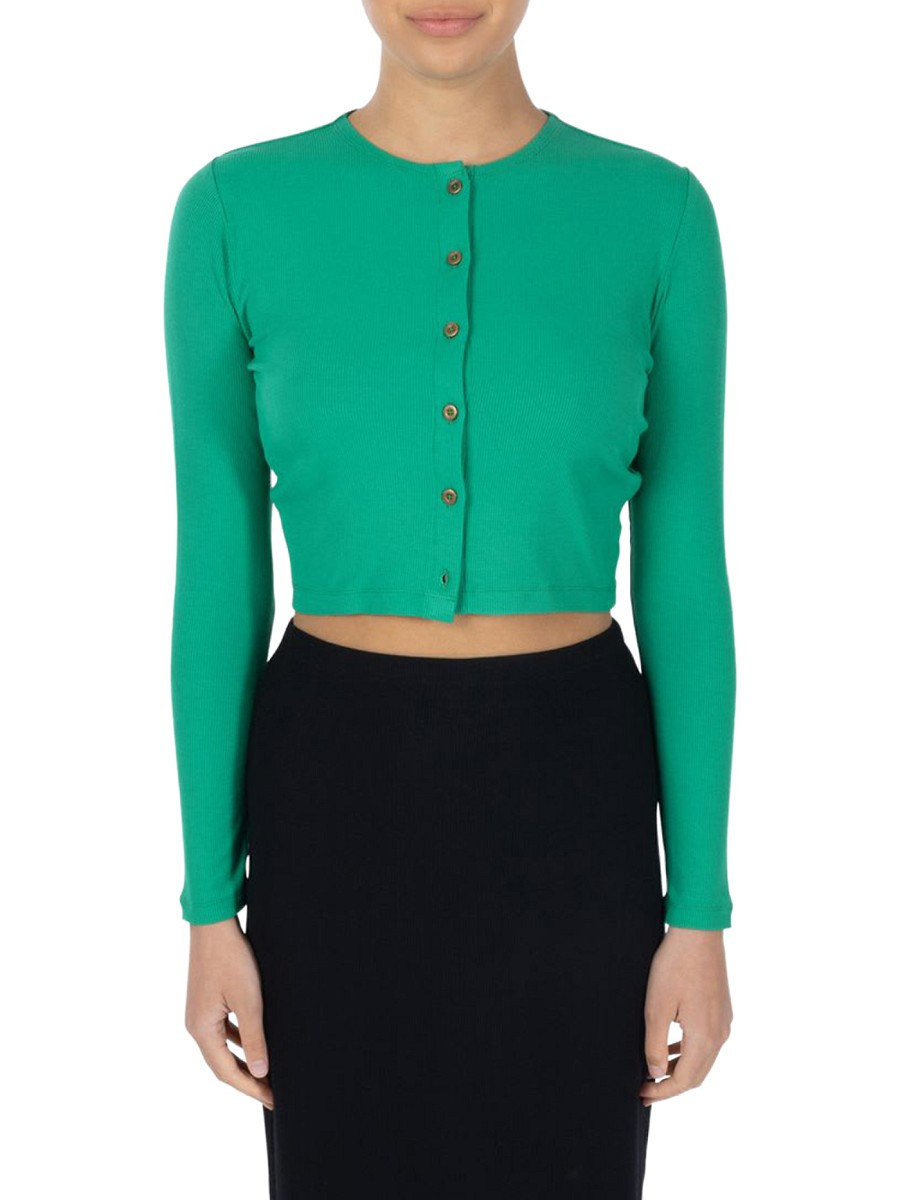 Point Women's Crop Button Cardigan - Kelly Green - Size XXL | Saks Fifth Avenue OFF 5TH