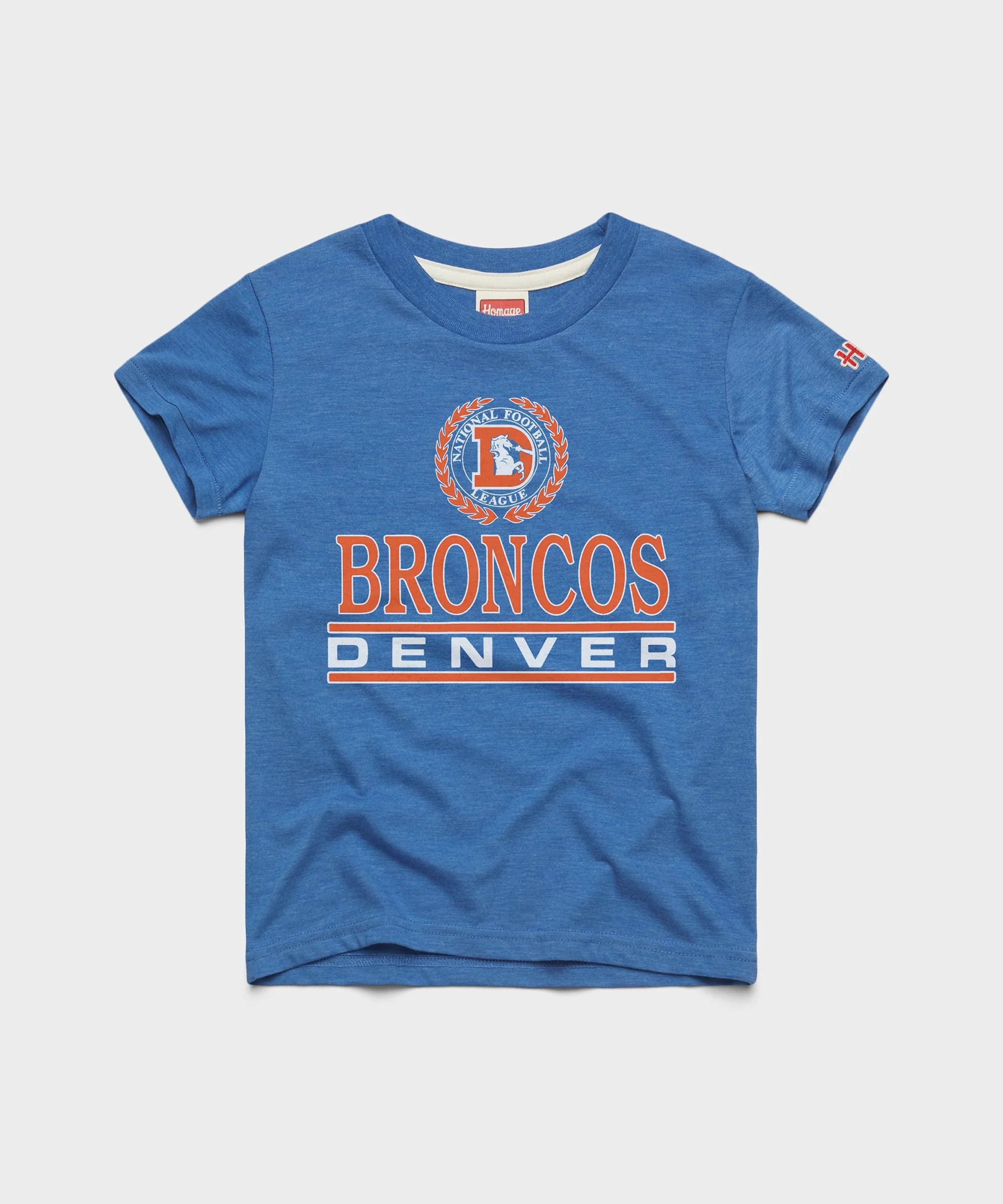 Youth Denver Broncos Crest | Kids Retro NFL T-Shirt | Homage