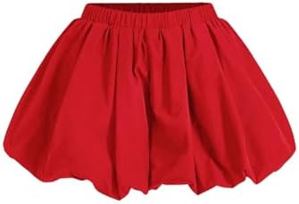 BEAUDRM Women's Y2K Bubble Shorts Elastic High Waist Ruffle Shorts Summer Fashion Wide Leg Bloome... | Amazon (US)