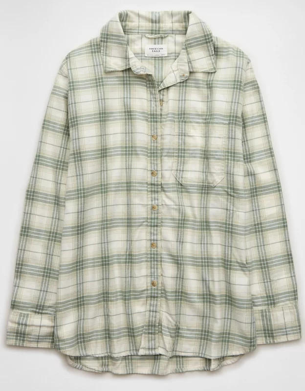 AE Oversized Plaid Flannel Shirt | American Eagle Outfitters (US & CA)