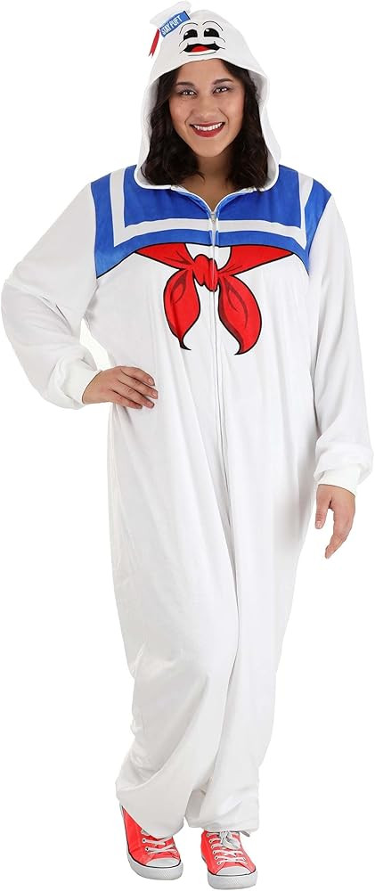 Stay Puft Marshmallow Man Costume Onesie Hooded Suit for Men & Women | Amazon (US)