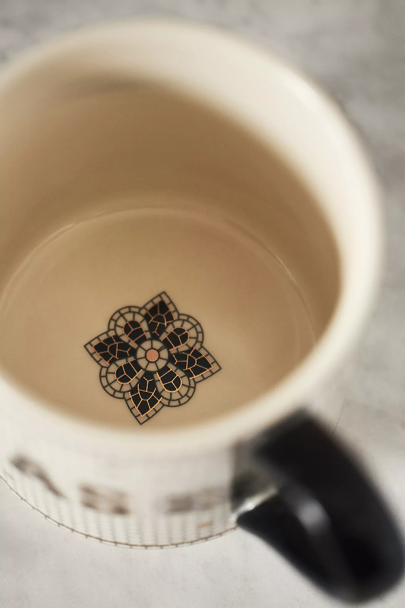 Bistro Tile Stoneware 24k Gold Accent Jetsetter Mug | Anthropologie (US)