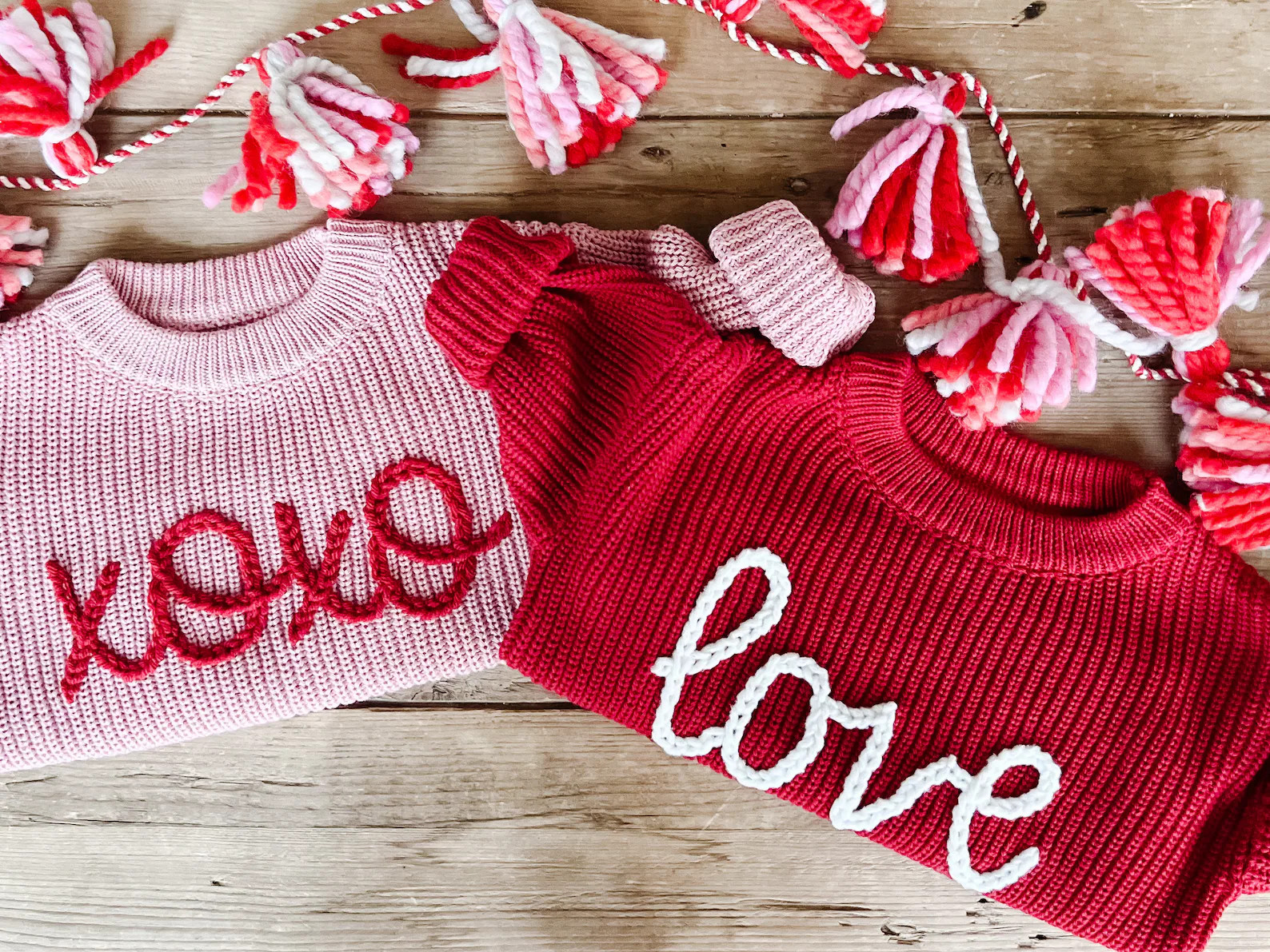 Personalized Hand Embroidered Valentine's Day Baby and - Etsy | Etsy (US)