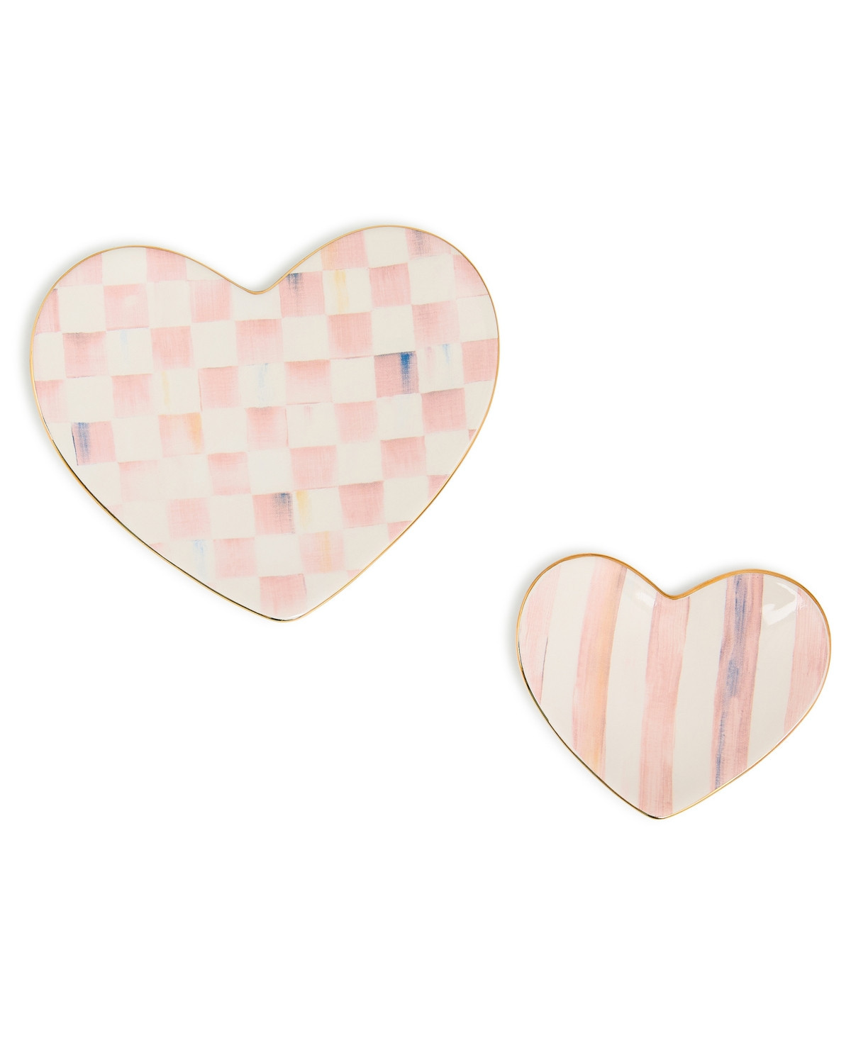 MacKenzie-Childs Rosy Heart Trinket Dishes, Set of 2 - Multi | Macy's