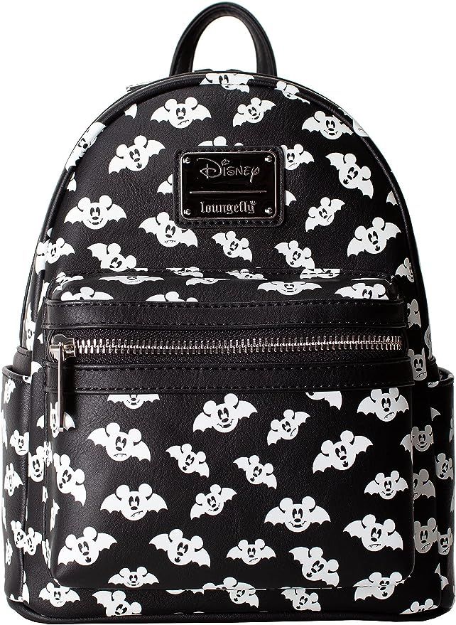 Amazon.com | LOUNGEFLY X LASR Exclusive Disney Totally Batty Mickey Bat AOP Mini Backpack | Casua... | Amazon (US)