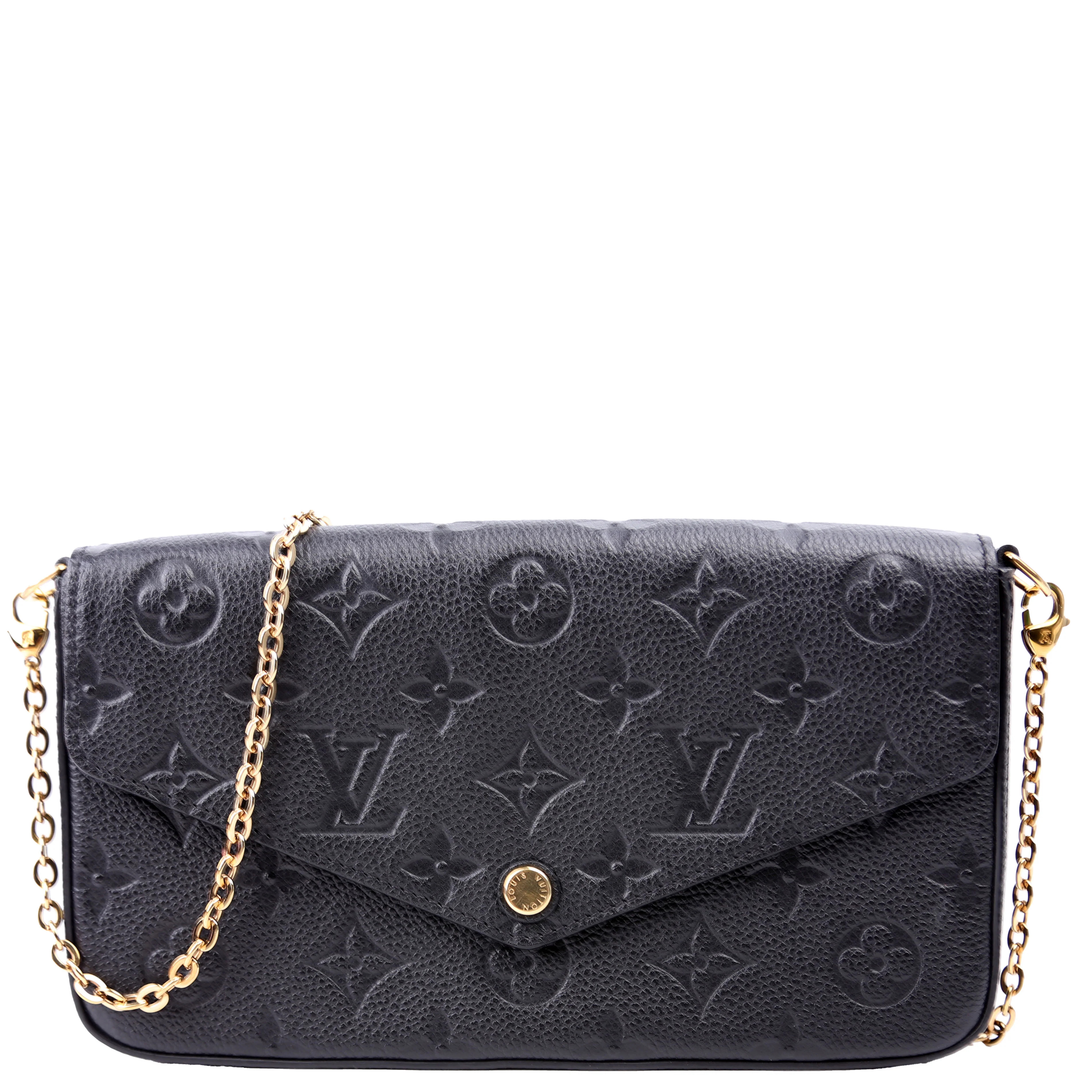 Pochette Felicie Empreinte Black | Keeks Designer Handbags