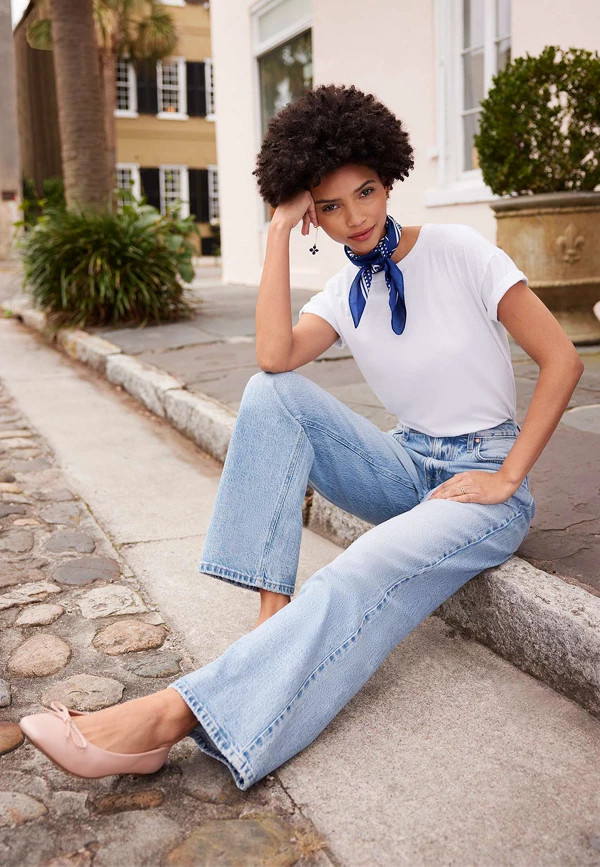 edgely™ Curvy High Rise Relaxed Boyfriend Wide Leg Jean | Maurices