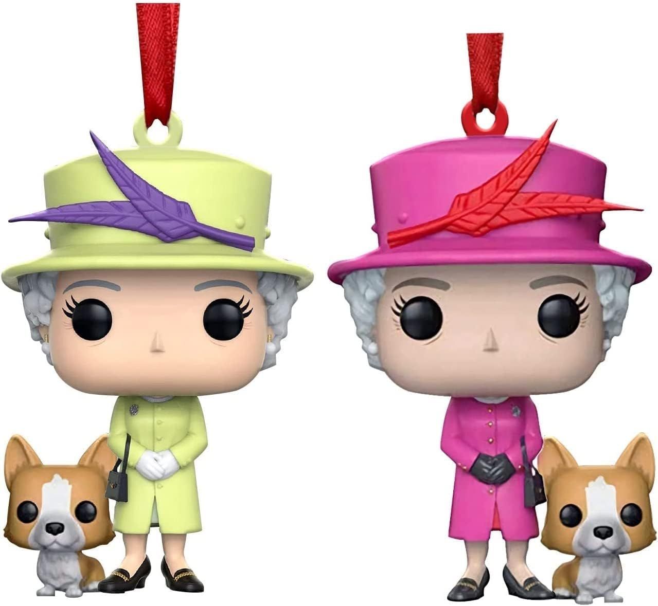 Elizabeth II Queens and Corgi Acrylic Souvenirs, 2022 New Cute Cartoon Pattern Hanging Ornament K... | Amazon (US)