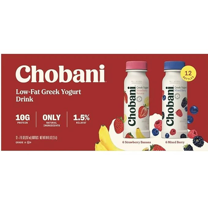Grocerama Chobani Low-Fat Greek Yogurt Drink, 12 ct. | Amazon (US)