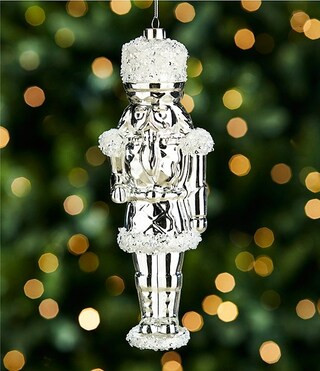 Southern Living Merry and Bright Collection Large Metallic Glass Nutcracker Ornament | Dillard's | Dillard's