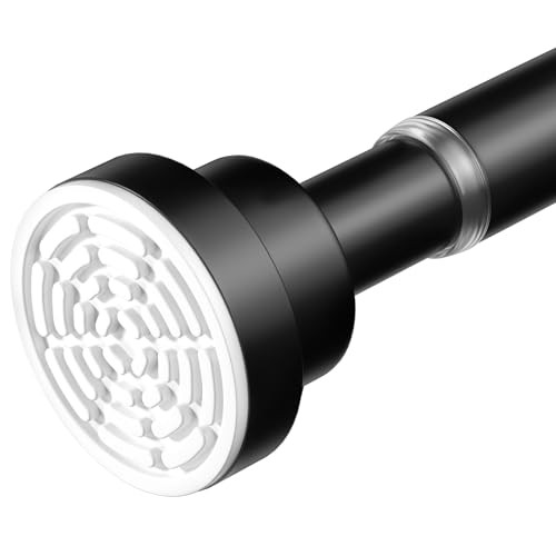 AIZESI Black Spring Tension Rod No Drilling 30-63Inch,Non-Slip Adjustable Tension Curtain Rod,Tension Rod For Windows Non-Rust,Spring Curtain Tension Rod Extendable Window Tension Rod | Amazon (US)