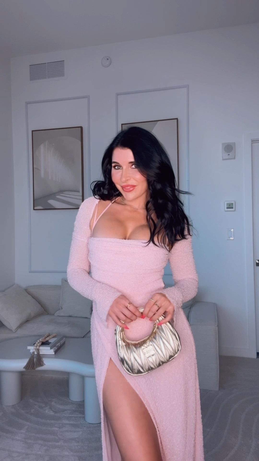 Oh Polly evening pink maxi high slit dress 💕 comes in 4 colors! 

#LTKWatchNow #LTKWedding #LTKParties