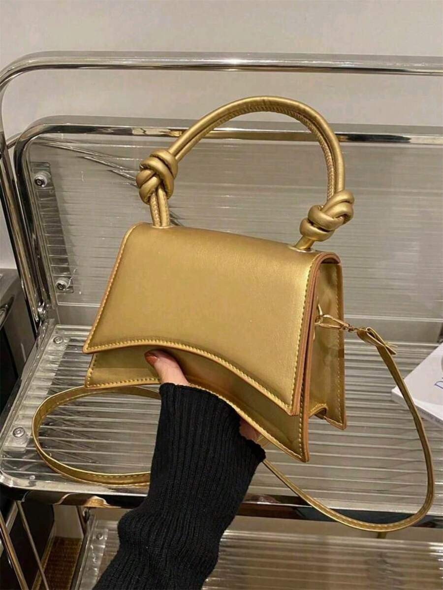 Fashionable Mini Commuter Carry-On Convenient Pu Leather Ladies' Square Handbag Design Mini Minim... | SHEIN