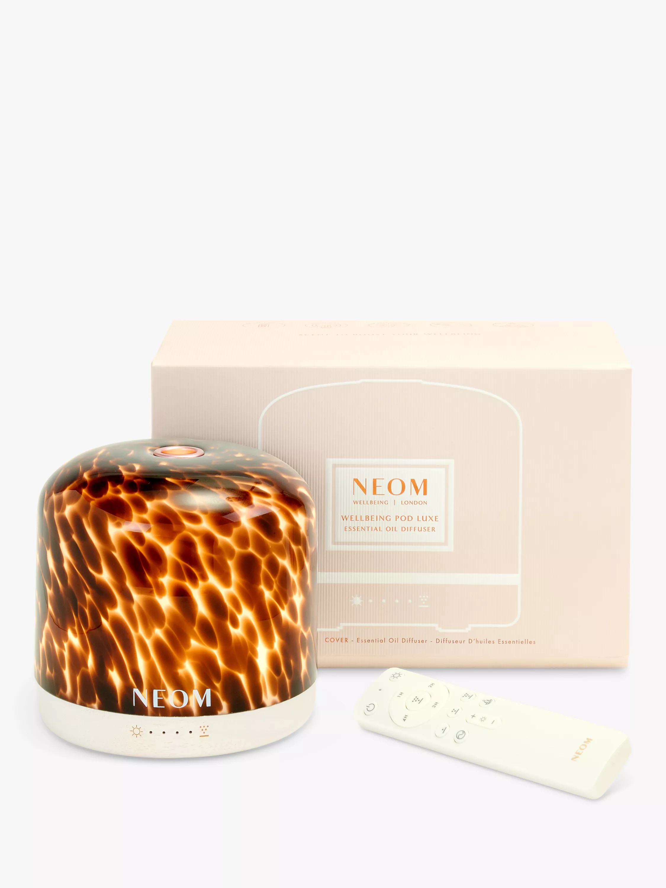 NEOM Wellbeing London Luxe Tortoiseshell Glass Wellbeing Pod, Tortoiseshell | John Lewis (UK)