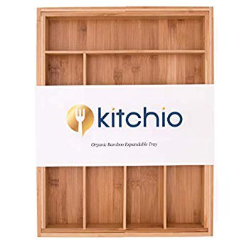 Bamboo Expandable Drawer Organizer by .Perfect storage for silverware, utensils, cutlery, jewelry, a | Walmart (US)