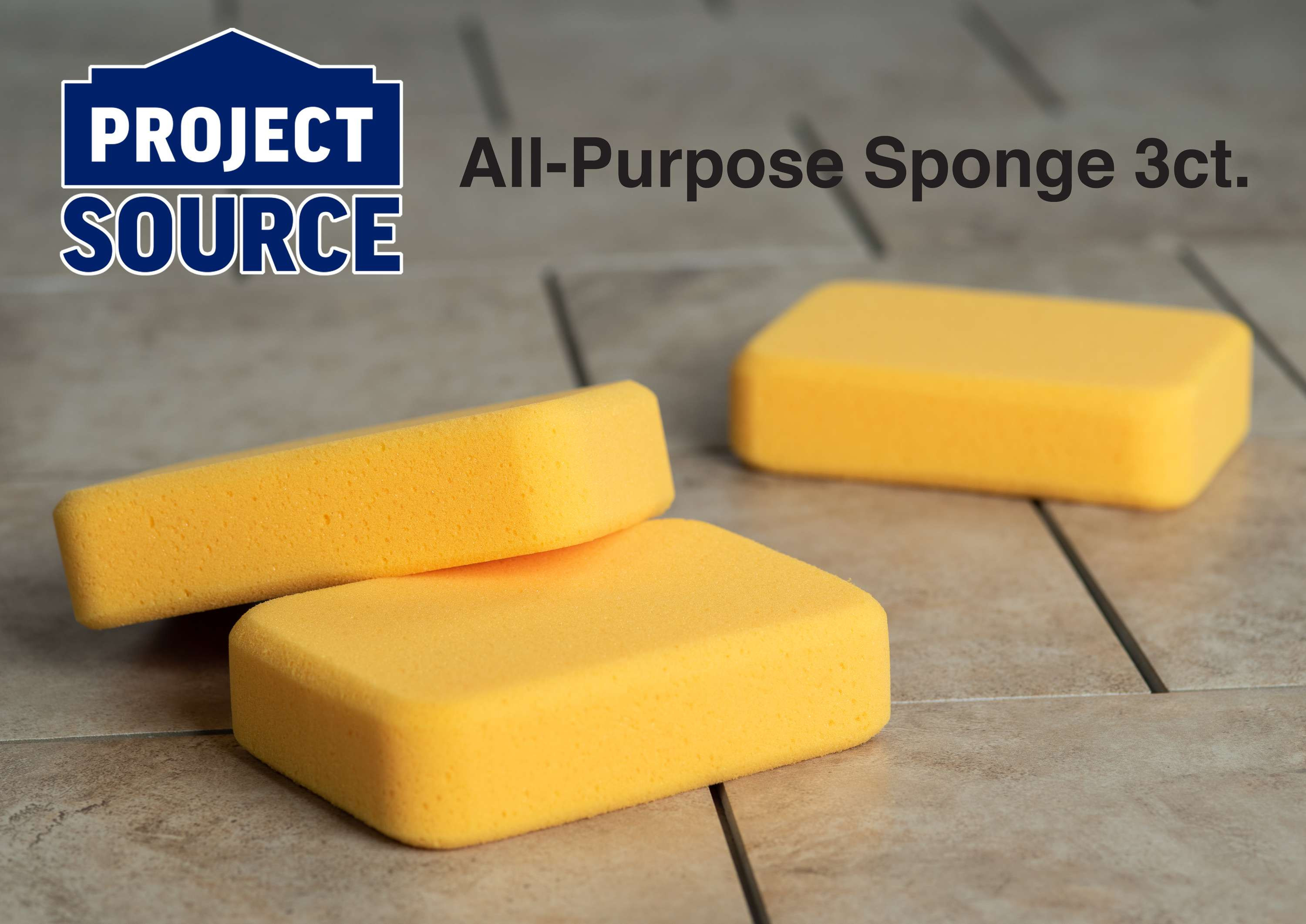 Project Source Yellow Polyurethane Grout Sponge (3-Pack) | 59500 | Lowe's
