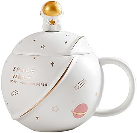 Hwagui - Cute Astronaut Mug With Lid And Spoon, Kawaii Cup Novelty Mug For Coffee, Tea And Milk, ... | Amazon (US)