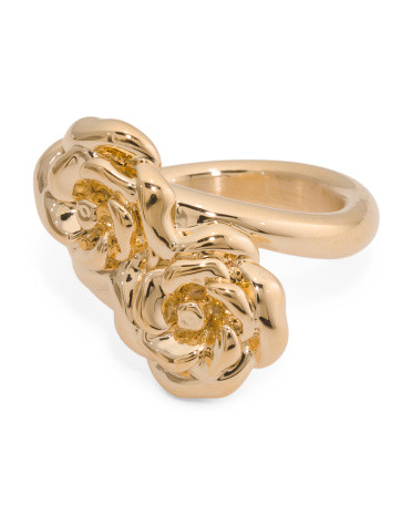 Made In Italy 14kt Rose Bypass Ring | TJ Maxx