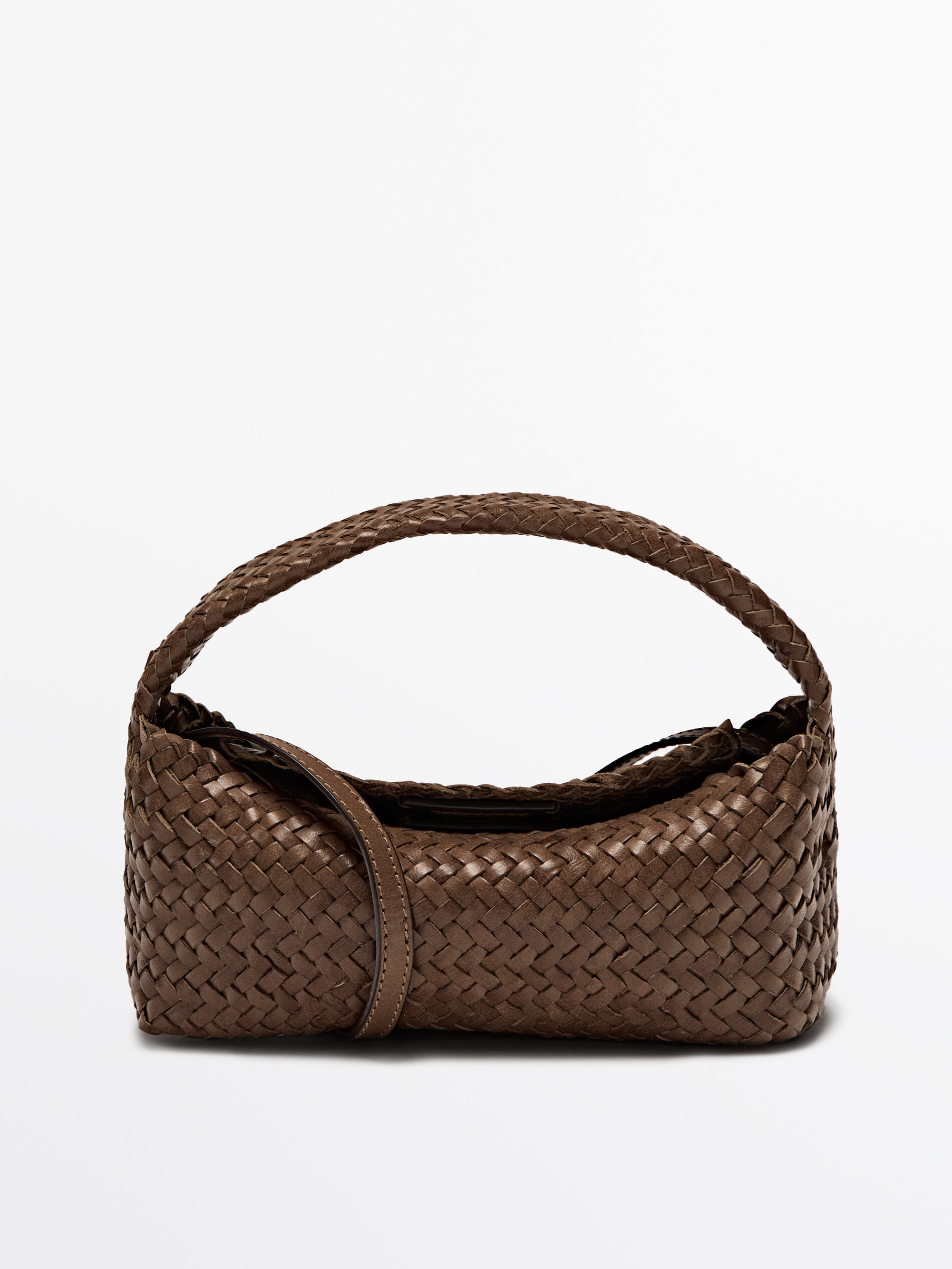 Nappa leather mini croissant bag | Massimo Dutti US