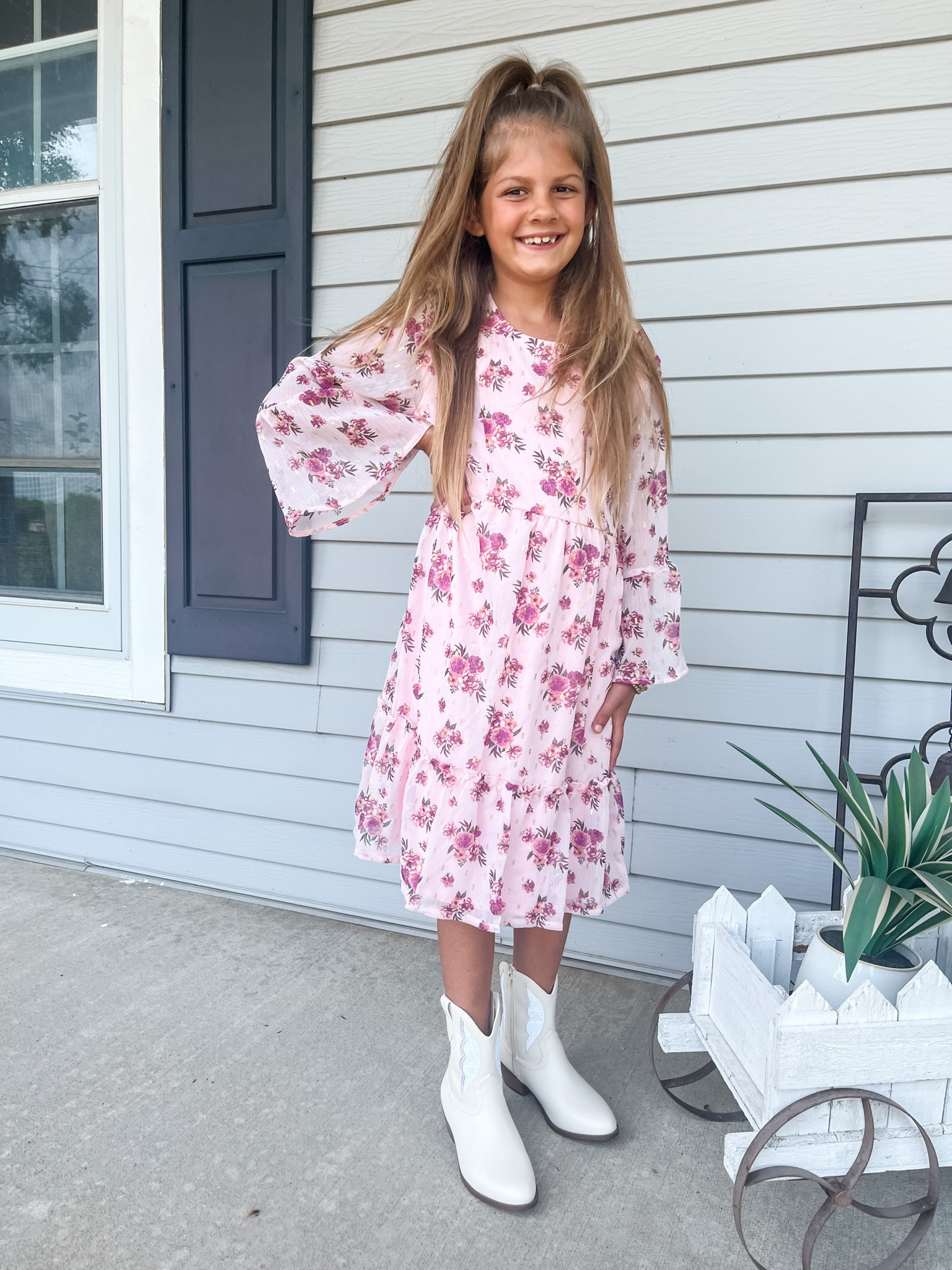 Can you tell how excited my daughter is about this new @Walmart outfit?! #ad She’s been asking me for a pair of white cowboy boots for ages!

We love shopping on Walmart for trendy and affordable kids' fashion. Embrace the joy of dressing up your mini-me without breaking the bank! 💸👗 
#WalmartFashion #WalmartKids #WalmartStyle #Walmart @WalmartFashion 

#LTKkids #LTKfamily #LTKunder50